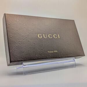 Auth Gucci Guccissima Long Wallet in Dark Brown & Gold w/ Charm, Box and COA